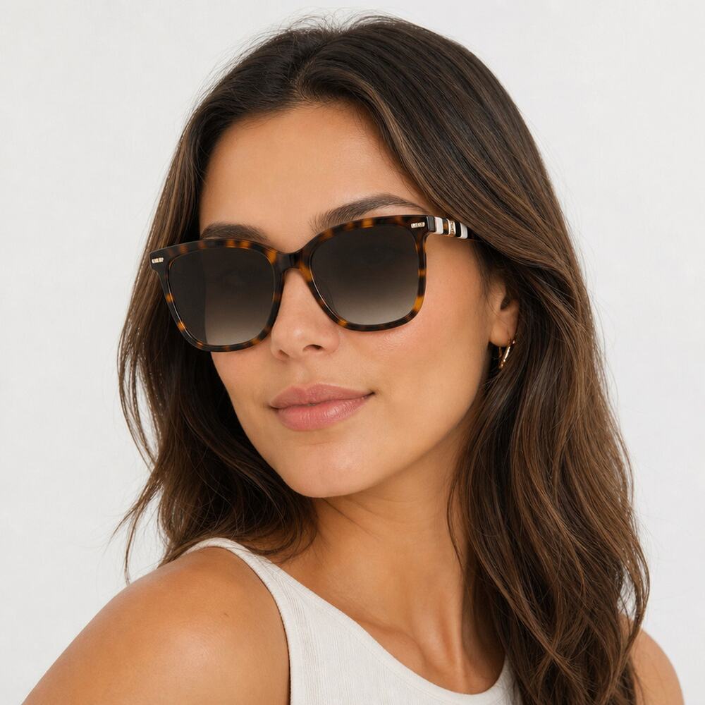 NEW Carolina Herrera CH 0045/S 0C1HHA Havana Ivory Sunglasses authentic